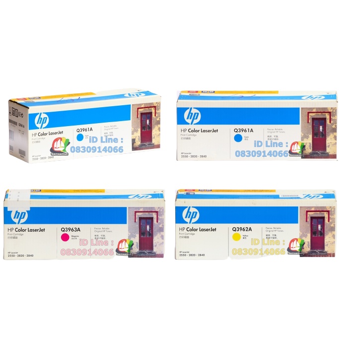 หมึกโทนเนอร์ แท้ HP Laser jet (122A) Q3961A C,Q3962A Y,Q3963A M Laser 2550 2800 2820 2830 2840mfp