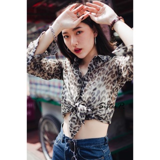 Tiger Print Premium Chiffon Shirt