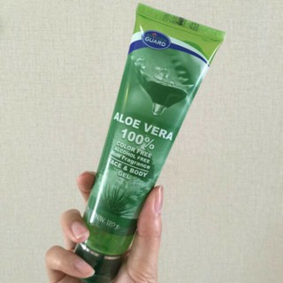 Skinter Guard Aloe Vera เจลว่านหางจรเข้แท้100% ผิวนุ่มชุ่มชิ้น ลดสิว รอยดำ แดดเผา ริ้วรอย (120g)