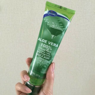 Skinter Guard Aloe Vera เจลว่านหางจรเข้แท้100% ผิวนุ่มชุ่มชิ้น ลดสิว รอยดำ แดดเผา ริ้วรอย (120g)