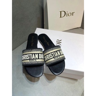 Dior slippers fashion casual slippers counter new high-quality sandals and slippers D home box packaging