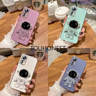 เคส Xiaomi 12 Lite เคส Xiaomi 12S เคส Xiaomi 12X เคส Xiaomi Mi 11 Lite เคส Xiaomi Mi 10 Lite Case Xiaomi Mi 10S Case Xiaomi Mix4 Luxury Cute Silicone 3D Astronaut Stand Phone Cover Case โทรศัพท์มือถือ ซิลิโคน ลายนักบินอวกาศ พร้อมขาตั้ง หรูหรา สําหรับ