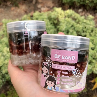 BEBAND หนังยางรัดผม [ยางเส้นใหญ่Large : ใช้รัดผมผู้ใหญ่หรือเด็กผมยาวหนา] คละ3สี : ดำใส-น้ำตาลใส-ขาวใส