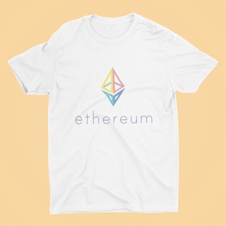 เสื้อยืดผ้าฝ้ายพิมพ์ลายแฟชั่น 🔥 เสื้อบิทคอยน์ เสื้อ Bitcoin เสื้อ Cryptocurrency ลาย ethereum 🙌 🔥