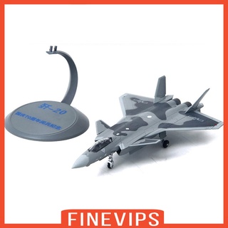 ( Finevips ) 1 : 144 Th Metal Military Aviation J20 เครื่องบินบังคับวิทยุพร้อมขาตั้ง