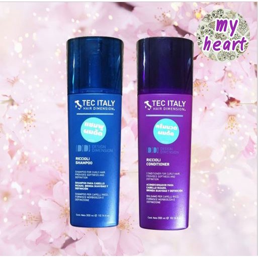 Tec Italy Riccioli Shampoo/Conditioner 300 ml แชมพู ครีมนวดผม สำหรับผมดัด หยิก หยักศก