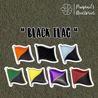 🇹🇭 พร้อมส่ง : 🏴 เข็มกลัดธงสีดำ | Black Flag Enamel Brooch Pin.