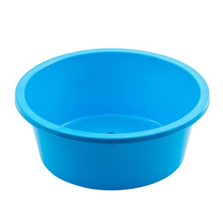 กะละมังพลาสติกกลม 35 ซม. สีฟ้า บาสเก็ต 328 ถังพลาสติก Plastic basin, round, 35 cm., blue, basketball 328