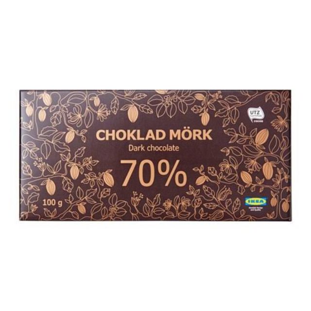 IKEA ดาร์คช็อคโกแลต CHOKLAD MORK Dark Chocolate 70%