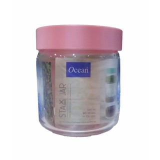 โอเชียน ขวดโหลแก้วสแตค Stax Jar ขนาด 500 มล. (สีชมพู) Ocean x 1 ขวด