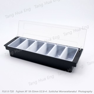 กล่องพลาสติกใส่เครื่องเคียง 6 ช่อง ( Condiment holder )