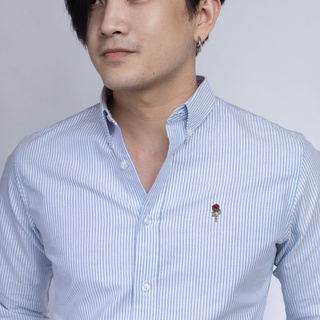 เสื้อเชิ้ตอ๊อกฟอร์ด - Rosy Oxford Shirt (ริ้วฟ้า)