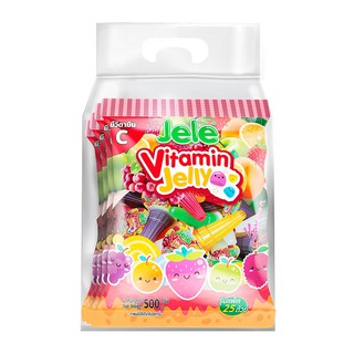 เจเล่ วิตามินเยลลี่ บรรจุ 500กรัม/แพ็ค ยกห่อ 4แพ็ค JELE VITAMIN JELLY