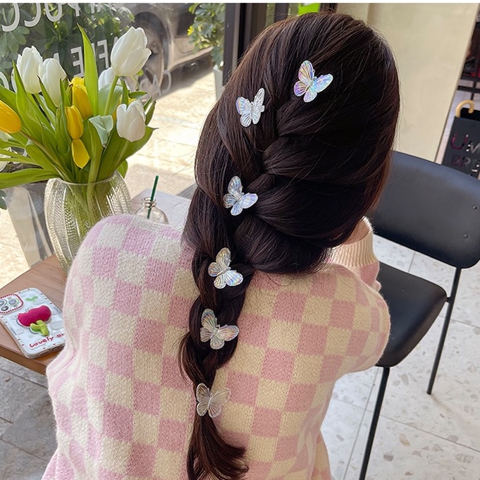 🎀 ร้านไทย🇹🇭🎀ส่งของไว🎁 กิ๊บติดผม ลายผีเสื้อ (ขนาดเล็ก) แฟชั่นเกาหลี สําหรับเด็กผู้หญิง มี 6 สีให้เลือก