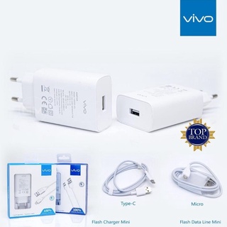 Tc/charger VIVO V9 ของแท้ 100% 1USB+PACK IMPORT SUPPORT FAST CHARGER MICRO &amp; TYPE C