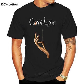 ขายดี เสื้อยืดลําลอง แขนสั้น พิมพ์ลายแอนิเมชั่น Coraline Stop motion สไตล์เรโทร สําหรับผู้ชาย JLhfpb22EBpjpp36Size S-5XL