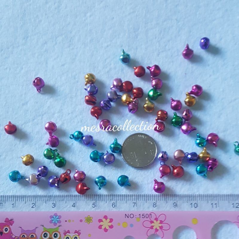 กระดิ่งขนาดเล็กสําหรับโครงการหัตถกรรม loceng kecil utk aktiviti craft จี้สร้อยคอสร้อยข้อมือพวงกุญแจ 