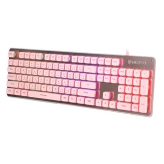 NUBWO USB Keyboard สีชมพูสวยๆๆ NK-032 Pink