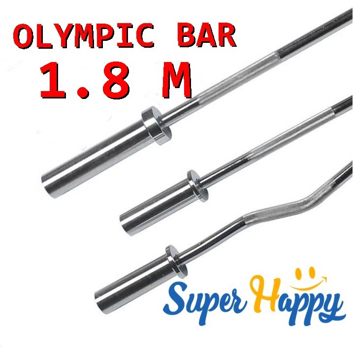 บาร์โอลิมปิค ขนาด 2 นิ้ว Olympic Barbell แกนบาร์เบล บาร์ยกน้ำหนัก 180 cm Commercial Grade