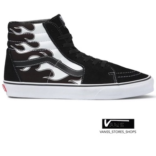 VANS SK8 HI FLAME BLACK WHITE SNEAKERS สินค้ามีประกันแท้