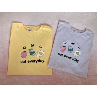 เสื้อยืดสไตล์เกาหลี ลายน่ารักมาแรง ทรง oversize งานปัก
