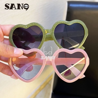 【พร้อมส่ง】【แว่นกันแดดเด็ก】แว่นกันแดดเด็ก เจลลี่น่ารัก รูปหัวใจ Uv400