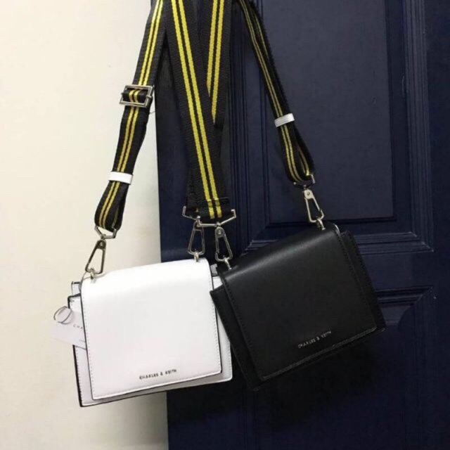 charles keith nylon strap crossbody bag