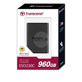 Transcend External SSD TYPE C 960GB - รับประกัน 3 ปี - มีใบกำกับภาษี-TS960GESD230C