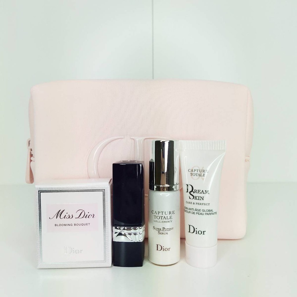 Dior Capture Totale &amp; Rouge &amp; Miss Dior Set 4 Items + Pouch Pink (Box)