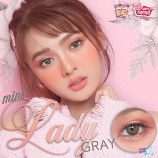 💖 Kitty Kawaii mini Lady brown gray สายตา -00 -50 -75 -175 Contactlens บิ๊กอาย คอนแทคเลนส์ ราคาถูก แถมตลับฟรี