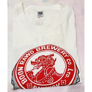 🔥พร้อมส่ง🔥เสื้อยืดคอกลมลายสิงห์และลีโอ💛❤️ size XL