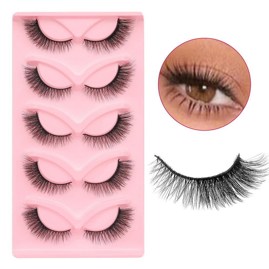 5 คู ่ Milai-YJ-LN87 ขนตา 13 มม.3D C-Curl Lashes ธรรมชาติปุยดูยาว Handmade Extension ขนตาปลอม