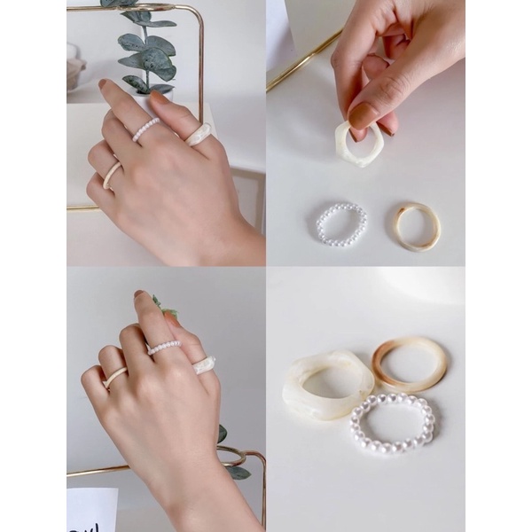 พร้อมส่งจากไทย​ แหวนมินิมอล น่ารัก สไตล์เกาหลี