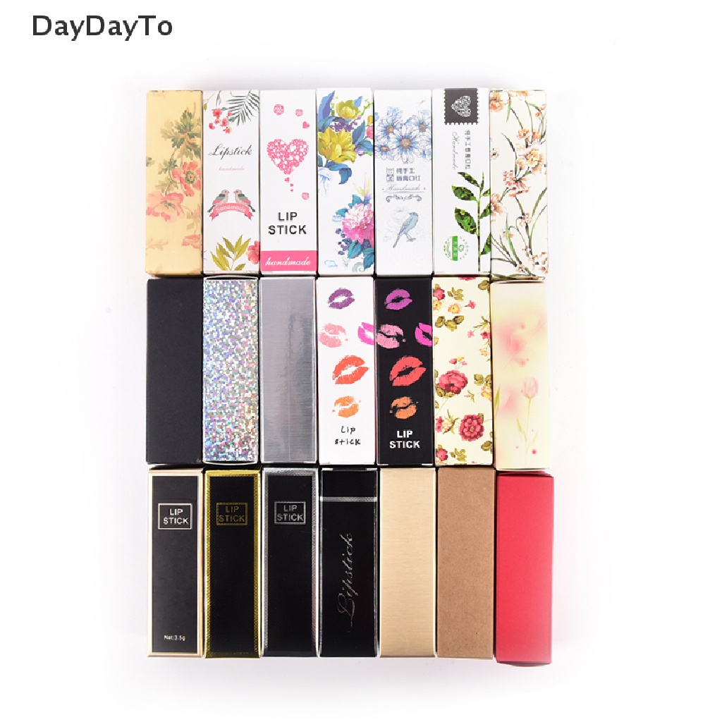 Daydayto กล่องกระดาษเปล่า สําหรับใส่ลิปบาล์ม ลิปสติก DIY 10 ชิ้น