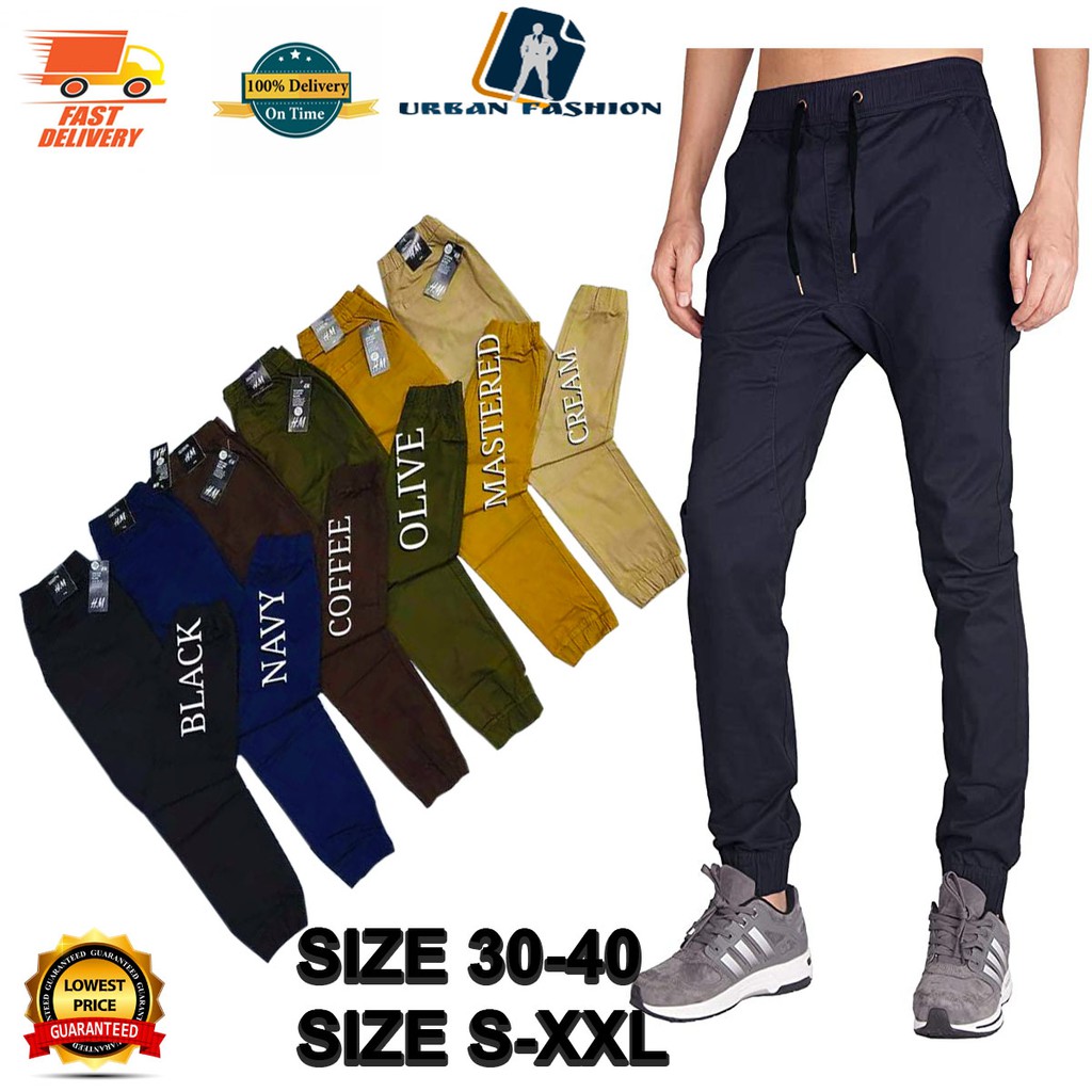 Jogger Pant Unisex Viral Jogger Cotton Slim Fit Jogger ผู้ใหญ่ Lelaki Perempuan Jogger ข้อเสนอ