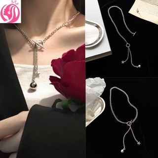 【xijing3-cod】Niche Design Star Pendant Necklace Hip Hop Punk Long Clavicle Necklace 1pcs