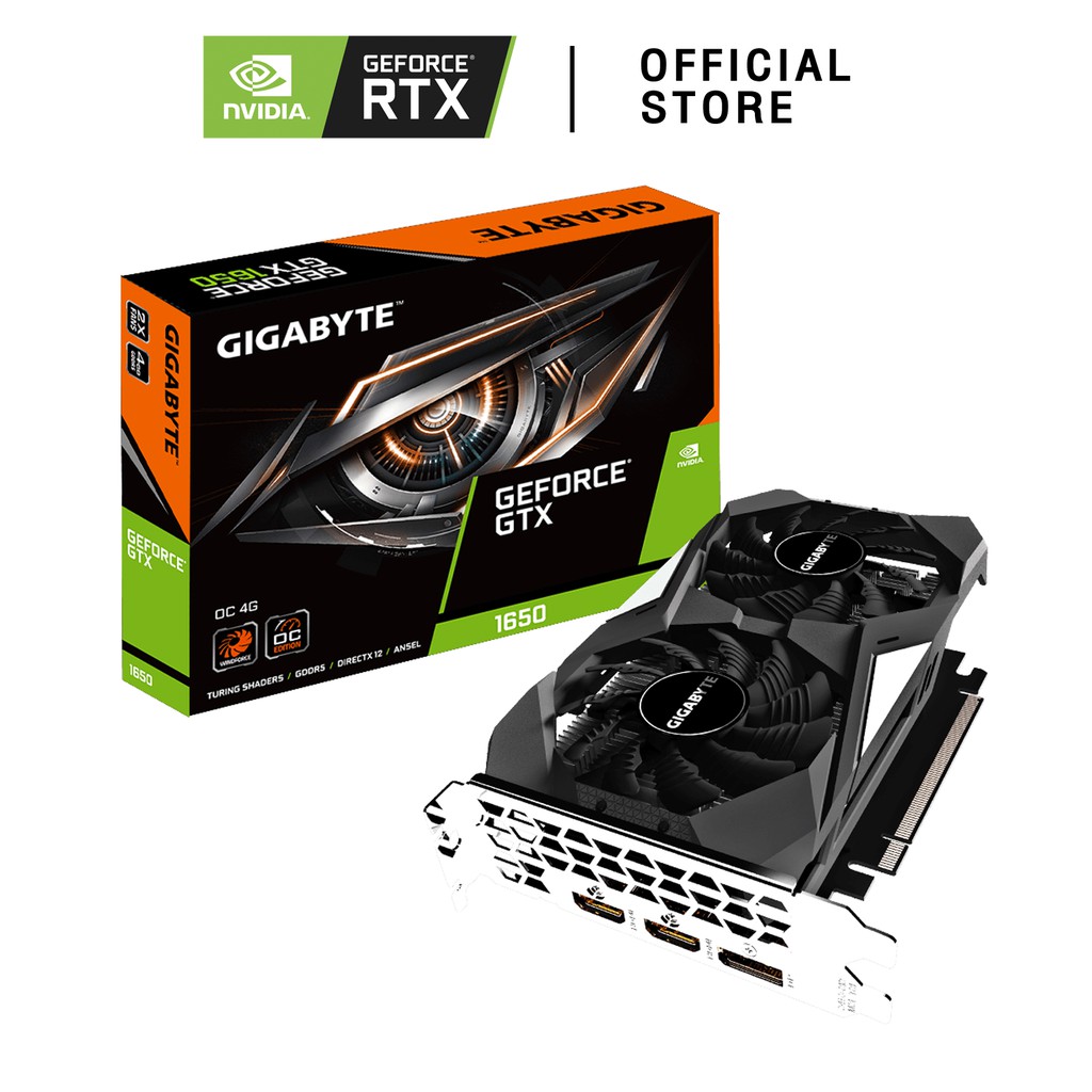 GIGABYTE การ์ดจอ Nvidia GeForce GTX 1650 OC 4G 4GB GDDR5 (GV-N1650OC-4GD)