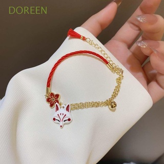 Doreen สร้อยข้อมือ จี้รูปสัตว์น่ารัก ประดับพู่ สไตล์เกาหลี สําหรับผู้หญิง