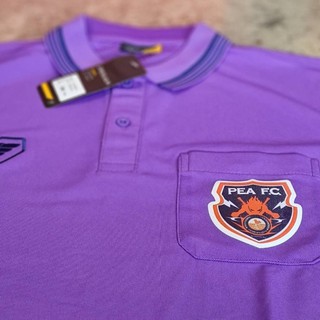 เสื้อโปโลโลโก้สโมสรการไฟ้ฟ้า FC  อามกำมะหยี่ Pegan 16-18031