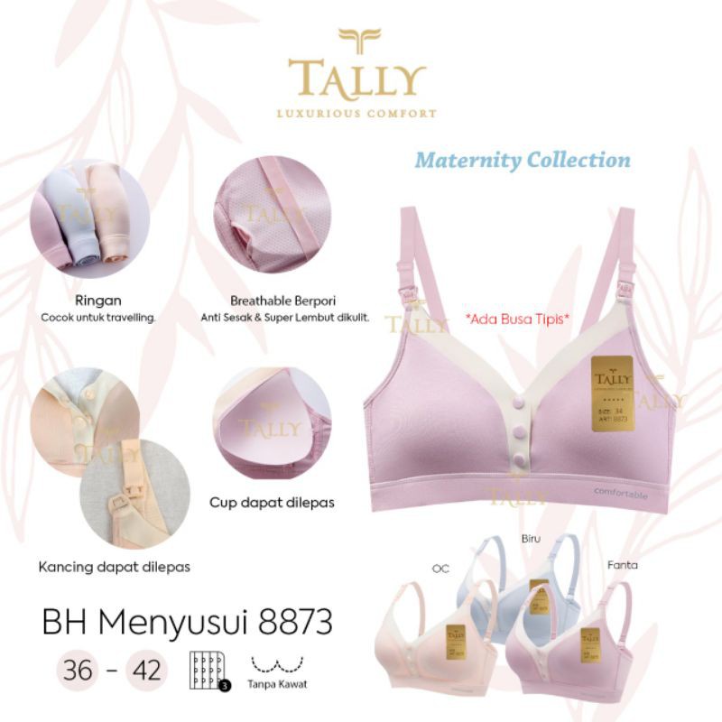 KATUN SALLY BRA NOURSING BRA 8873 I WIRELESS I CUP C | THIN FOAM I SIZE 36-42 I COTTON MATERIAL