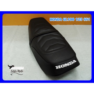 HONDA GL100 125 SS1 DOUBLE SEAT COMPLETE "BLACK"  // เบาะมอเตอร์ไซค์ สีดำ หนังพีวีซี สินค้าคุณภาพดี