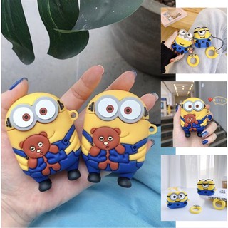 [พร้อมส่ง⚡️] Airpods case - Pro - Gen1,2 เคสแอร์พอดมินเนี่ยน minionตาเดียว/มินเนี่ยน2ตา ( i9s, i11, i12 ) เคสซิลิโคน