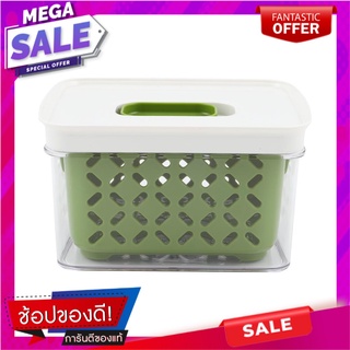 กล่องจัดเก็บในตู้เย็นซ้อนได้19x14x11cm.KECH ตะกร้าใส่ของในครัว REFRIGERATOR CONTAINER KECH 6191 19X14X11CM