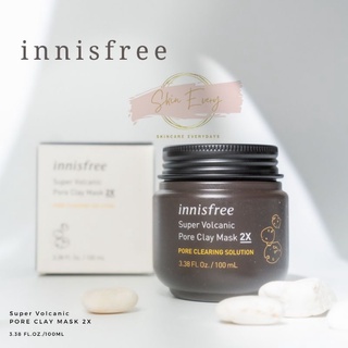 (สินค้าพร้อมส่ง)Innisfree Super Volcanic Pore Clay Mask 2X 100 ml. 