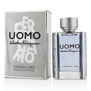 SalvatoreFerragamo UOMO Casual Life Pour Homme EDT Z 100ML กล่องซีล (เช็คสต้อคทางแชทก่อนทำรายการนะคะ)