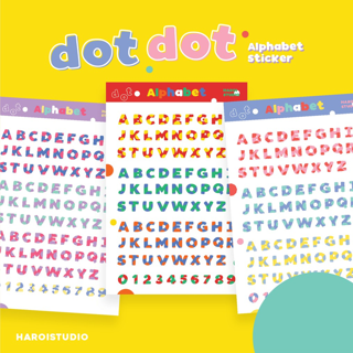 Dot Dot Alphabet สติกเกอร์ตัวอักษร ขนาดA5