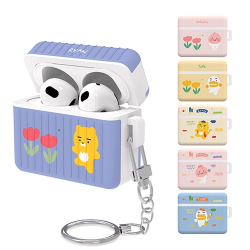 Kakao FRIENDS Official {Airpods Pro2nd/1st } {Airpods 3}Case Cover April Shower Carrier Combo