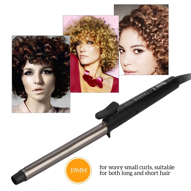 Rotating Twist Barrel Curling Wand Curler Iron For Long And Short