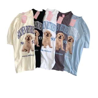 destinytshirt เสื้อยืด oversize ผ้าคอตตอน สไตล์ minimal สกรีน GOLDEN RETRIEVER 1993