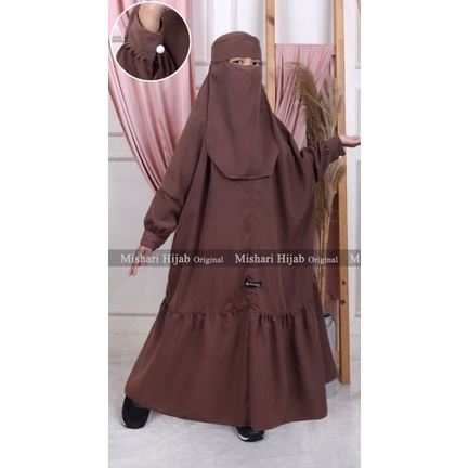 Mishari Long Khimar ผ้าคลุมฮิญาบ แบบยาว สําหรับเด็ก